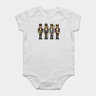 Row of Four Asexual Pride Flag Winter Nutcrackers Baby Bodysuit